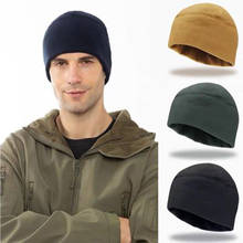 Gorros de lana con puños, gorra táctica militar, cálida, transpirable, a prueba de viento, para senderismo al aire libre, de Color sólido, 1 unidad 2024 - compra barato