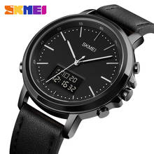 SKMEI-relojes deportivos para hombre, reloj Digital LED de cuarzo, de pulsera, militar, resistente al agua, de cuero 2024 - compra barato