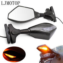 Motocicleta universal led sinais de volta luz indicadora espelhos laterais para daytona 675 2009-2011 daytona 600/650 2003-2005 2024 - compre barato