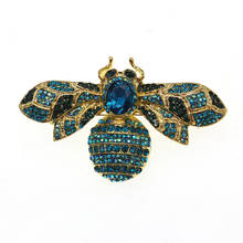 High Quality Colored Honeybee Brooch Pin Crystal Bee Brooch Rhinestone Insect Brooch 2024 - buy cheap