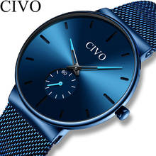CIVO Fashion Wrist Watches Men Business Casual Waterproof Clock Male Ultra Thin Mesh Strap Reloj Hombre Small Dial Can Working 2024 - buy cheap