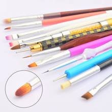 1 PC UV Gel Acrylic Nail Art Brush Painting Drawing Fan Flower Line Builder Design Nail Art French Manicure DIY Pen Tool 2024 - buy cheap