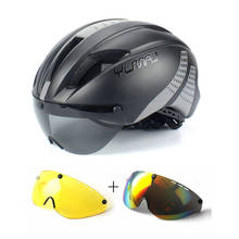 Casco de Ciclismo con 3 lentes para hombre, protector de cabeza con hebilla magnética, con gafas, para Ciclismo de carretera 2024 - compra barato