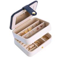 2022 New Simple And Portable Jewlery Box Ear Stud Storage Box Ring Casket Beauty Gift 2024 - buy cheap