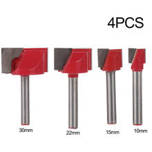 4pcs 10/15/22/30mm Wood Milling CNC Router Bit Woodworking Router Bit Surface Planing Bottom Cleaning  09 2024 - buy cheap