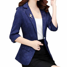 High Quality Free Shipping New Fashion Spring Blazers Women Suit Tops Ol Ladies Blazer Single Button Jackets Outerwear 2024 - buy cheap