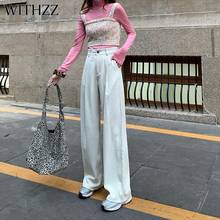 WITHZZ Winter Trousers  Women's Loose Casual Corduroy Female Wide Leg Thick Pants 2024 - buy cheap