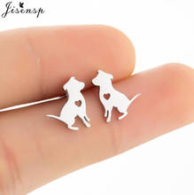 Cartoon French Bull Pug Dog Earrings for Women Fashion Earings Jewelry Love My Pet Lover Heart Stud Earring boucle d'oreille 2024 - buy cheap