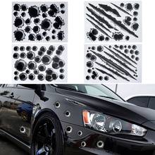 1Pcs Funny Car Stickers 3D Bullet Hole Car Side Stickers Car-covers Motorcycle Scratch Realistic Bullet Hole Waterproof Stickers 2024 - buy cheap