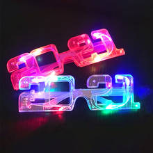 Gafas Led parpadeantes para regalo de Año Nuevo, luz luminosa, diadema brillante, gafas parpadeantes, boda, fiesta de cumpleaños, 2021 2024 - compra barato