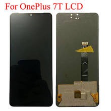 Tela lcd sensível ao toque para oneplus 7t, peça de reposição para painel de vidro, original 2024 - compre barato