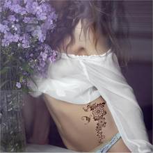 Waterproof Temporary Tattoo Sticker Diamond Peony Black Tattoos Body Art Arm Fake Tatoo T1816 2024 - buy cheap