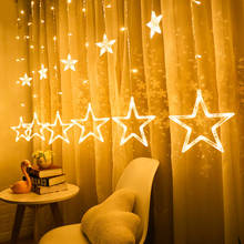 Festoon LED Light String Fairy Light Chain Holiday Lighting EU 2.5M Star Garland On The Window Christmas Wedding Decoration 2024 - buy cheap