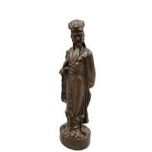 Chinese Old Bronze Statue Of Pure Copper Brass Zhuge Liang 2024 - buy cheap