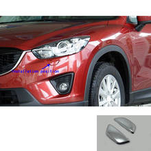 Car Body Front Head Light Lamp Clean Wash Frame Stick ABS Chrome Cover Trim 2pcs/Set For Mazda CX-5 CX5 2013 2014 2015 2016 2024 - buy cheap