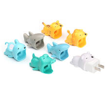 Cable Accessory Decorate Big Animal Bite USB Charging Plug Cable Protector For iphone 6 7 8 x USB Cable Protection Cable Winder 2024 - buy cheap