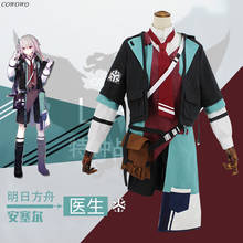 ¡Anime! Arknights-traje de batalla Médico de la isla de Rodas Ansel, uniforme encantador, disfraz de Halloween para hombres, envío gratis 2024 - compra barato