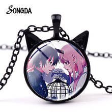 DARLING In The FRANXX Pendant Necklace Anime Photo Pendant Cat Ear Necklace Glass Cabochon Cosplay Accessories Party Gift 2024 - buy cheap