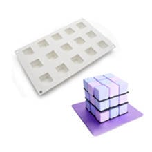 8/15 Cavity Square Shape Silicone Mold Christmas Gift Shape Mold Mousse Dessert Silicone Cake Mold Cake Decorating Tools 2024 - buy cheap