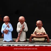 Zen Yixing Clay Small Monk Character Tea Carve Teaware Tea Set Chinese Style Ceramic Samanera Home Decorations and Accessories 2024 - buy cheap