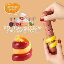 2 Pcs/Set Cutting Hot Dog Sausage Tool Plastic Manual Fancy Sausage Cutter Spiral Barbecue Food Cutting Machine Barbecue Tools 2024 - buy cheap