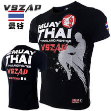 VSZAP Bangkok Camisas Ginásio De Boxe MMA Camiseta da Luta luvas de Treinamento Da Aptidão de Artes Marciais Muay Thai Jerseys Homens Homme 2024 - compre barato