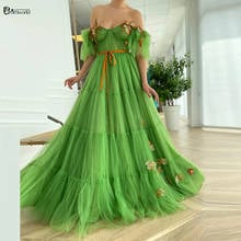 Vestidos De Noche De línea a para mujeres, Vestidos De flores verdes De colores con escote Corazón, Vestidos escalonados con Vestidos De fiesta formales De Graduación 2024 - compra barato