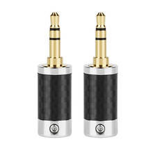 2/10/50pcs Jack 3.5 mm Headphone Plug 3 Pin Connector Gold Plated 3.5mm Audio Adapter Carbon Fiber For Soldering Upgrade Cable 2024 - buy cheap