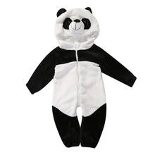 Macacão infantil de panda para crianças recém-nascidas, macacão quente de inverno com zíper e animais de panda para meninas e meninos, roupa macacão para crianças de 0-3 anos 2024 - compre barato