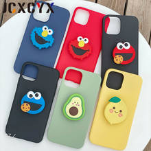 3D Cartoon avocado holder stand Soft phone case for iphone 12 Pro Max 12 MiNi X XR XS 11 Pro Max 6S 7 8 plus SE 2020 cute cover 2024 - buy cheap