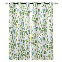 Nordic Cactus Room Curtains Large Window Window Curtains Window Blinds Living Room Bathroom Outdoor Bedroom Drapes Print Kids 2024 - buy cheap