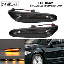 Luz de seta para indicação lateral de carro, led fumê, dinâmico, tomada t10, para bmw e46, e60, e61, e81, e82, e83, e84, e87, e90, e91, e92, e93 2024 - compre barato