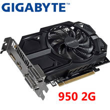 Placa de vídeo gigabyte gtx 950 2gb, placa com gddr5 128bit para placas nvidia vga geforce gtx950 hdmi 1050ti 750 ti 950-2gb usada 2024 - compre barato