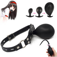 Inflatable Mouth Gag BDSM Bondage Inflate Mouth Plug Adult Games Mouth Stuffed Gag Inflated Ball Sex Toys for Couples Flirting 2024 - buy cheap