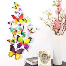 Imanes de nevera 3D de mariposa Kawaii para decoración del hogar, pegatinas magnéticas de arte para habitación, 12 unids/lote 2024 - compra barato