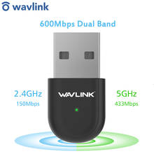 Wavlink Mini USB WiFi адаптер 600 Мбит/с беспроводная сетевая карта wifi USB WPS IEEE802.11b/g/n для Windows XP/Vista/7/8/8.1/10 MAC OS 2024 - купить недорого