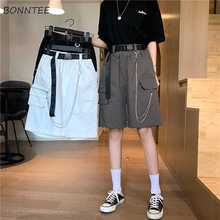 Cargo Pants Women Summer Solid Simple Casual Fashion Ins Loose Soft Pantalones All-match Chain Retro Schoolgirls Harajuku Mujer 2024 - buy cheap