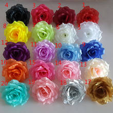 50pcs 10CM 21Colors Silk Rose Artificial Flower Head For DIY Wedding wall background bouquet Decoration Festival Supplier 2024 - buy cheap