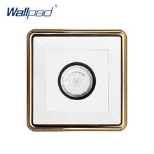 Regulador de velocidad de ventilador Wallpad, interruptor de luz de pared, botón de perilla de Panel dorado, 15-500W, novedad 2024 - compra barato
