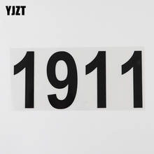 YJZT 16.7CM*7.6CM Black/Silver 1911 Number Decals Vinyl Car Sticker 13D-0465 2024 - buy cheap
