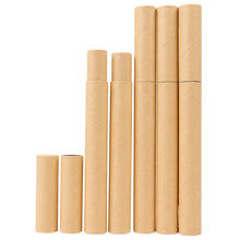 Tubo de incienso de papel Kraft negro, caja de almacenamiento pequeña para lápiz, palo de Joss, fácil de llevar, 20,7x2,1 cm, 200 unids/lote 2024 - compra barato