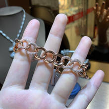UMGODLY-pulsera de eslabones de circón para mujer, cadena de eslabones de cobre, oro rosa y negro, marca de lujo, regalo de joyería 2024 - compra barato