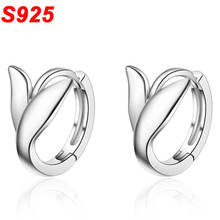 Dainty Small 925 Sterling Silver Mermaid Earrings Girls Kids Child Cute Rose Gold Whale Tail Ear Rings Mini Hoops Huggies SE048 2024 - buy cheap