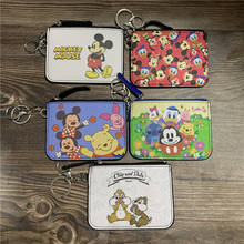 Disney Mickey Pooh Chip Dale Anime Figures Cartoon Product Cosplay Accessories Casual Card Holder zipper Unisex Gift 2024 - buy cheap