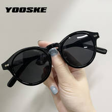 Yooske óculos de sol vintage, unissex, retrô, redondo, uv400, 2021 2024 - compre barato