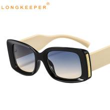 LongKeeper Fashion Square Sunglasses Women Men 2021 Luxury Brand Vintage Rectangle Sun Glasses Ladies Gradient Driving Shades 2024 - buy cheap