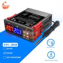 Termostato Digital STC-3018 DC 24V, controlador de temperatura 10A con Sensor NTC, termorregulador de sonda para incubadora, hogar y exterior 2024 - compra barato