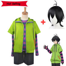 SK8 the Infinity Chinen Miya Cosplay Costume Hooded Zipper Hoodie Jacket Tail Gloves Zentai Suit Anime SK Eight UniformShort Wig 2024 - buy cheap