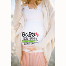 Детская летняя футболка с забавным мультяшным принтом для беременных топы Одежда для беременных футболки больших размеров с коротким рукавом для беременных 2024 - купить недорого