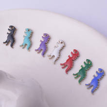 10pcs/lot 7*15MM Double sided Enamelled Dinosaur Charms Bracelet And Necklace Pendant DIY Jewelry Making 2024 - buy cheap